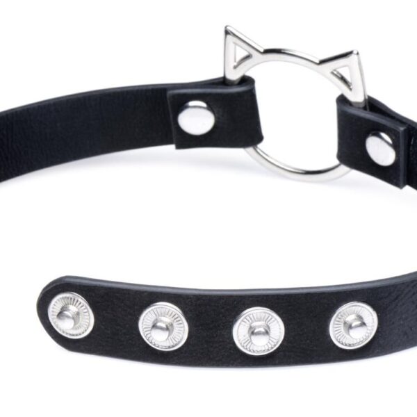 Чокер Master Series Kinky Kitty Ring Slim Choker - Black