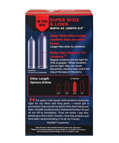 Презервативи MyONE Super Wide & Long 10 шт, картонна коробка