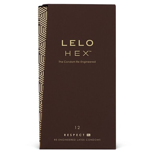 Презервативи LELO HEX Condoms Respect XL 12 Pack, тонкі та суперміцні, збільшений розмір