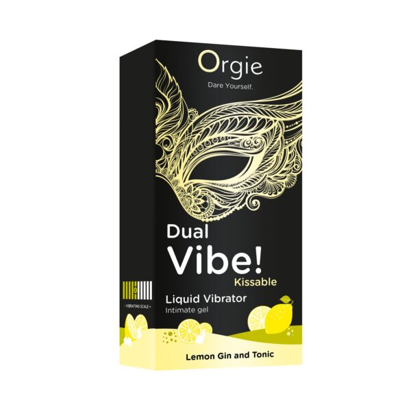 Рідкий вібратор Orgie - Dual Vibe! Lemon Gin And Tonic Kissable Liquid Vibrator (15 мл)