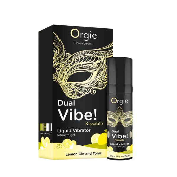 Рідкий вібратор Orgie - Dual Vibe! Lemon Gin And Tonic Kissable Liquid Vibrator (15 мл)