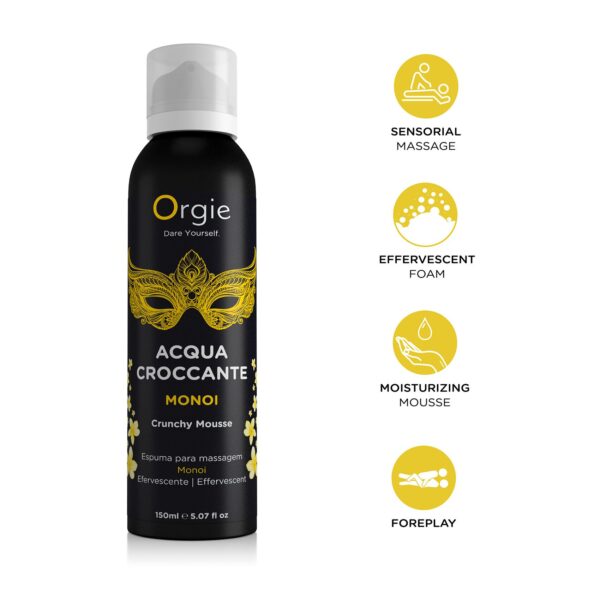 Масажна пінка Orgie – Acqua Croccante Monoi (150 мл), ефект бульбашок, що лопаються