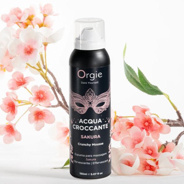 Масажна пінка Orgie – Acqua Croccante Sakura (150 мл), ефект бульбашок, що лопаються