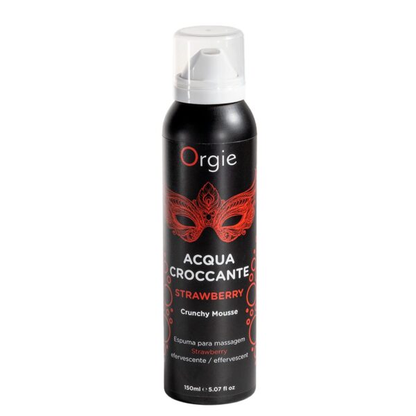 Масажна пінка Orgie – Acqua Croccante Strawberry (150 мл), ефект бульбашок, що лопаються