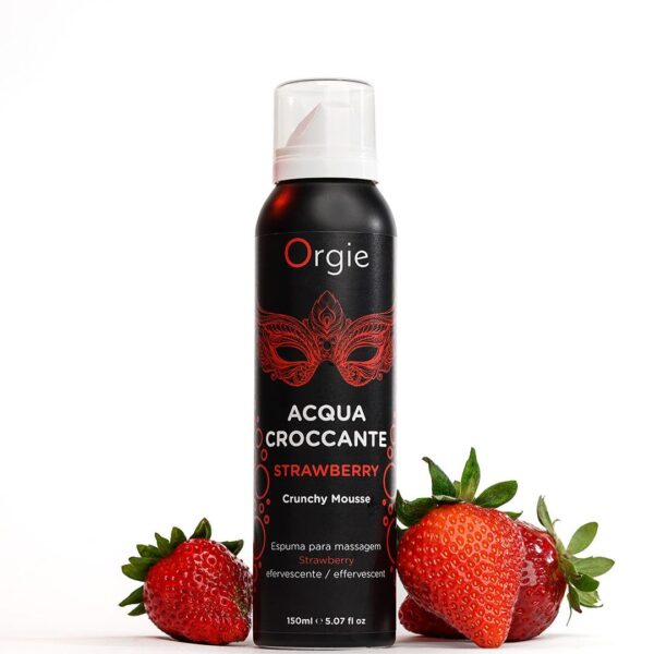 Масажна пінка Orgie – Acqua Croccante Strawberry (150 мл), ефект бульбашок, що лопаються