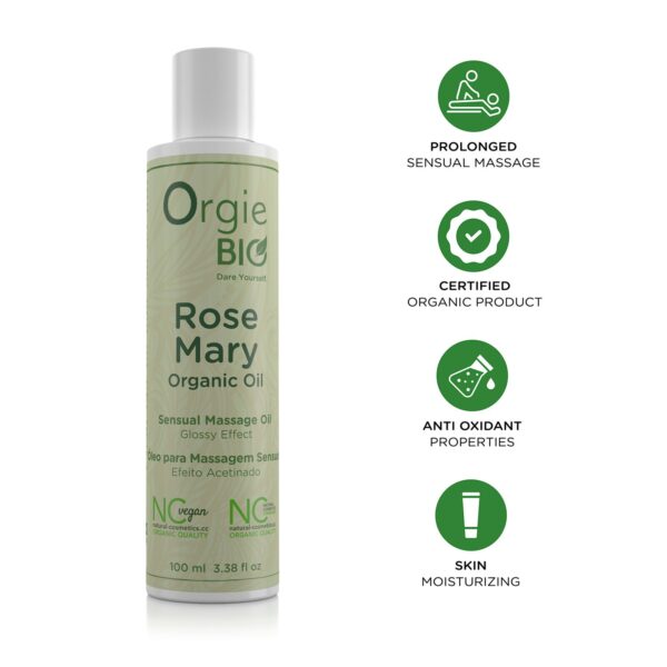 Масажна олія Orgie – Bio Rosemary Organic Oil (100 мл), органічна, веганська формула