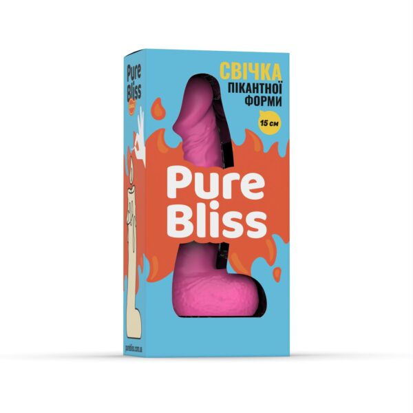 Свічка у вигляді члена Pure Bliss MINI Pink 15 см