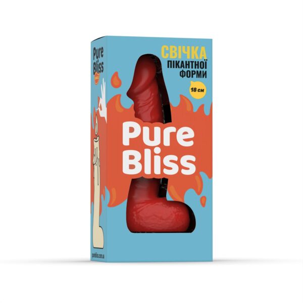 Свічка у вигляді члена Pure Bliss BIG Red 18 см