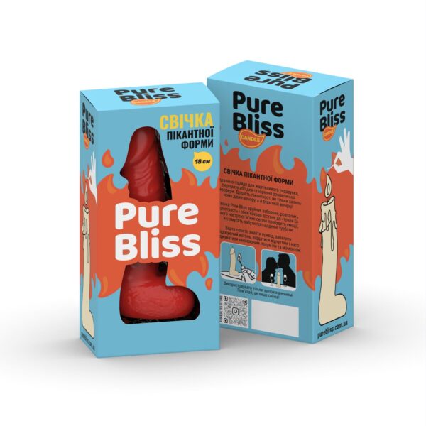 Свічка у вигляді члена Pure Bliss BIG Red 18 см