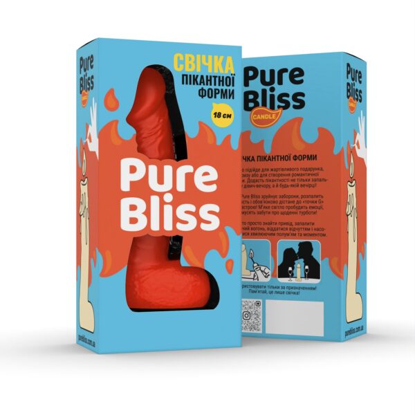 Свічка у вигляді члена Pure Bliss BIG Orange 18 см