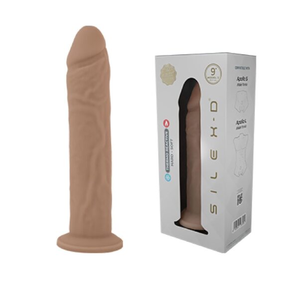 Фалоімітатор SilexD Oscar Flesh (MODEL 2 size 9in) Liquid Silicone підходить для Apollo