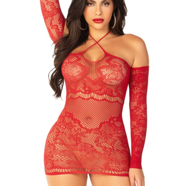 Сукня Leg Avenue Seamless Off The Shoulder Mini Dress One Size, Red