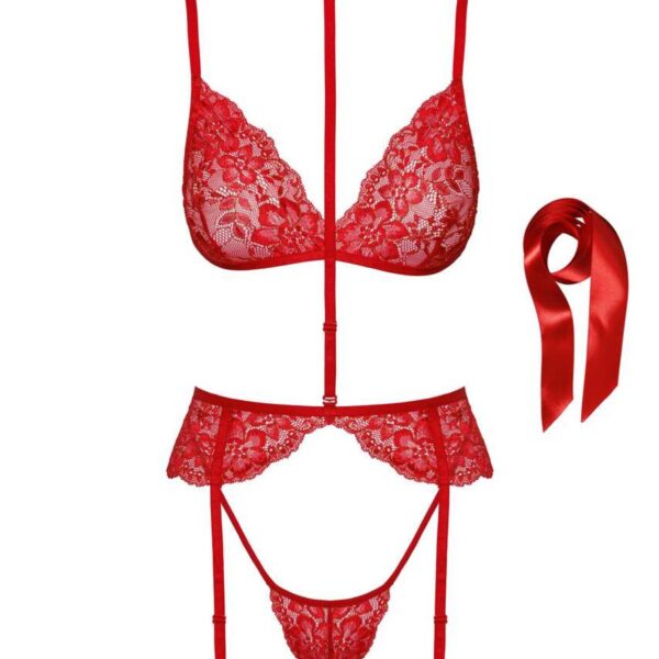 Комплект Kissable Bondage Kiss Set Red L/XL