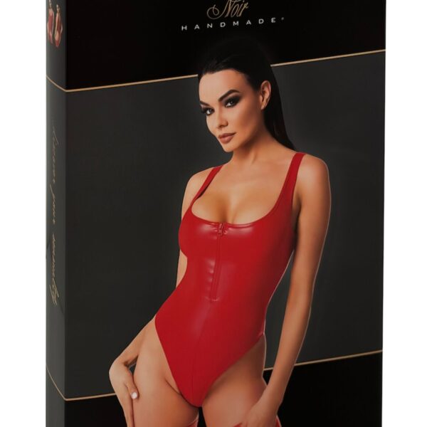 Боді Noir Handmade F352 Red powerwetlook body - L