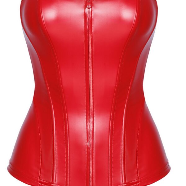 Корсет Noir Handmade F355 Red powerwetlook corset - 3XL