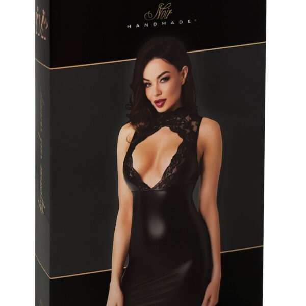 Сукня Noir Handmade F343 Powerwetlook and lace mini skirt - M