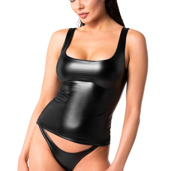 Топ Noir Handmade F346 Powerwetlook top - 3XL