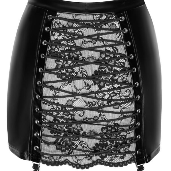 Спідниця Noir Handmade F341 Powerwetlook and lace skirt - M