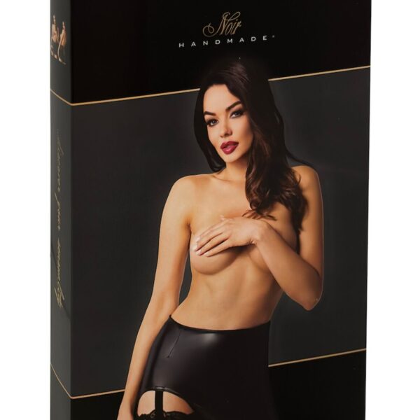 Спідниця Noir Handmade F345 Powerwetlook skirt with garter - XL