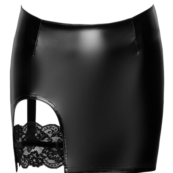 Спідниця Noir Handmade F345 Powerwetlook skirt with garter - XL