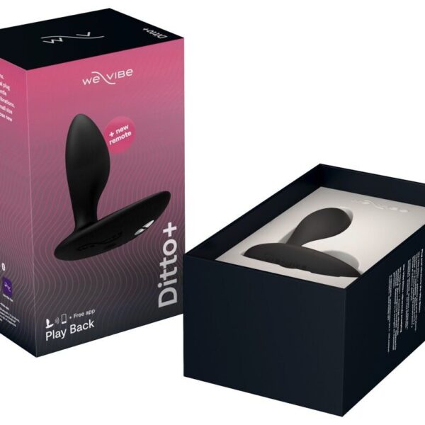 Анальна смарт-вібропробка We-Vibe Ditto+ Satin Black з пультом ДК