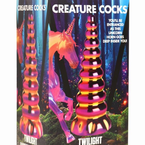 Фентезійний фалоімітатор Creature Cocks Twilight Rainbow Glass Dildo
