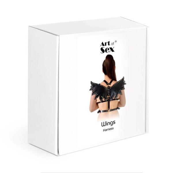Жіноча портупея Art of Sex - Wings біла L-2XL, екошкіра