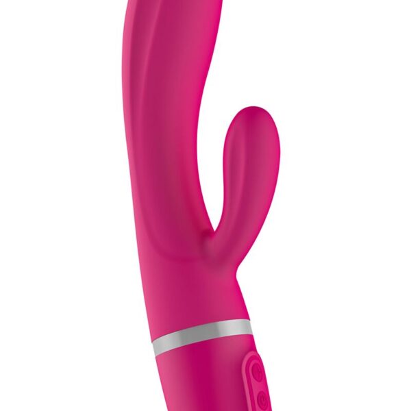Вібратор-кролик Liebe Bend It Plus Cerise, гнучкий, 2 мотори, 10 режимів