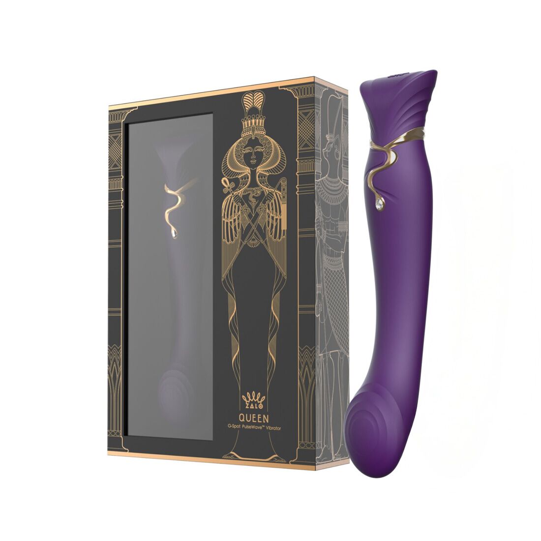 21470846878493 Смартвібратор Zalo — Queen Twilight Purple, пульсівна перлина, кристал Swarovski