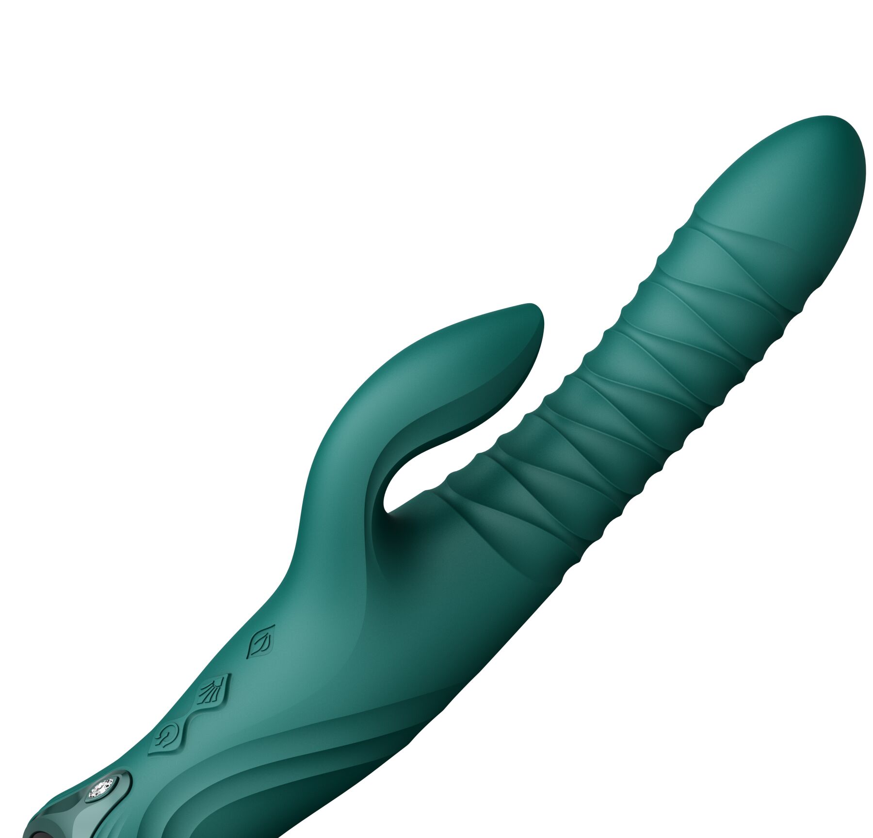 sx2687-16012411941208 Пульсатор-кролик з вібрацією Zalo Mose 2 Turquoise Green