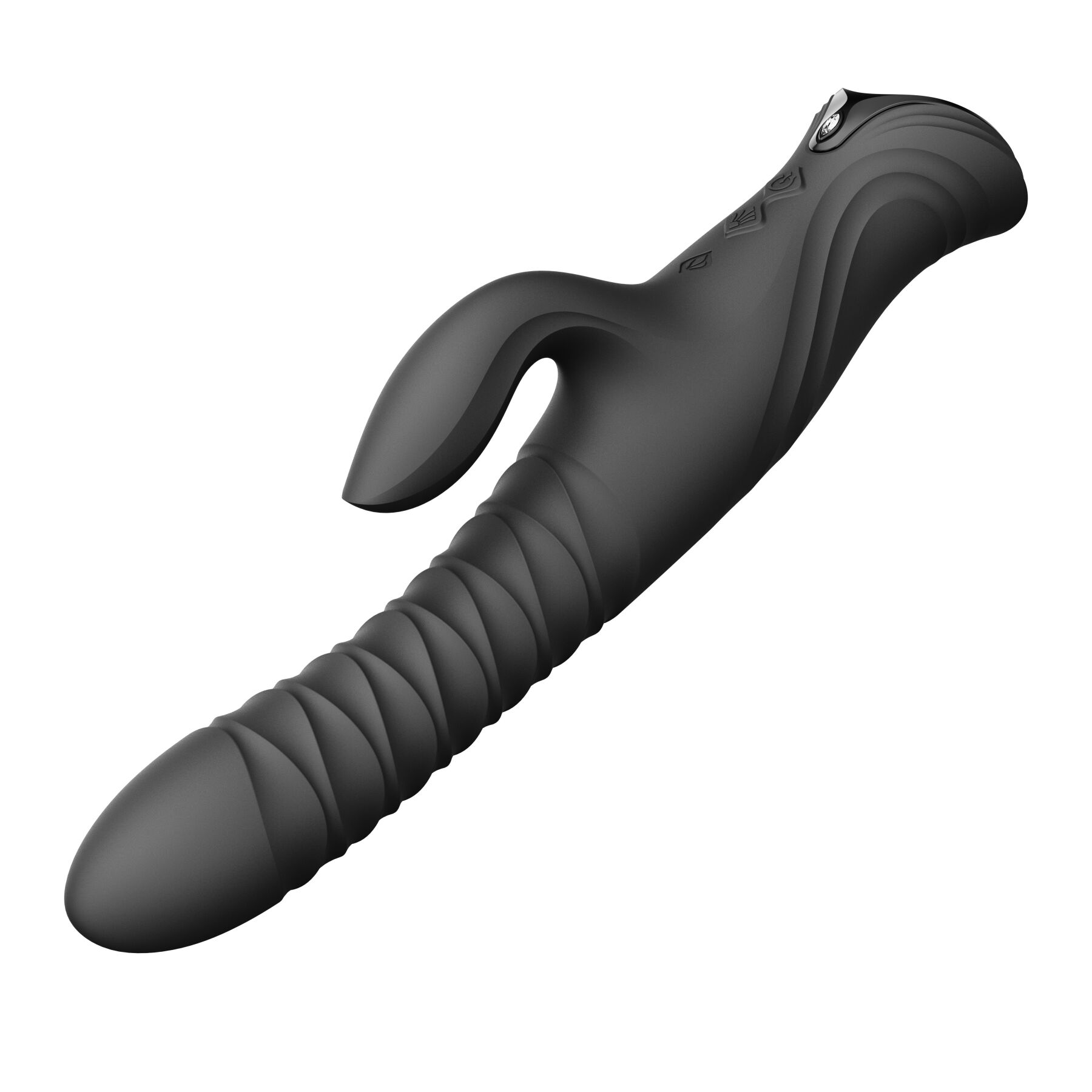 sx2688-37531320765439 Пульсатор-кролик з вібрацією Zalo Mose 2 Obsidian Black