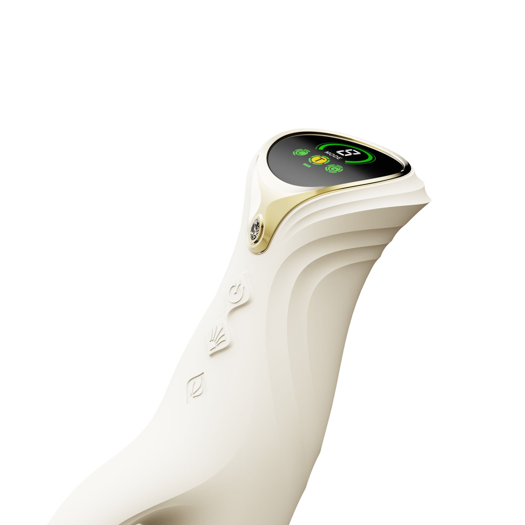 sx2689-97267391079231 Пульсатор-кролик з вібрацією Zalo Mose 2 Ivory White